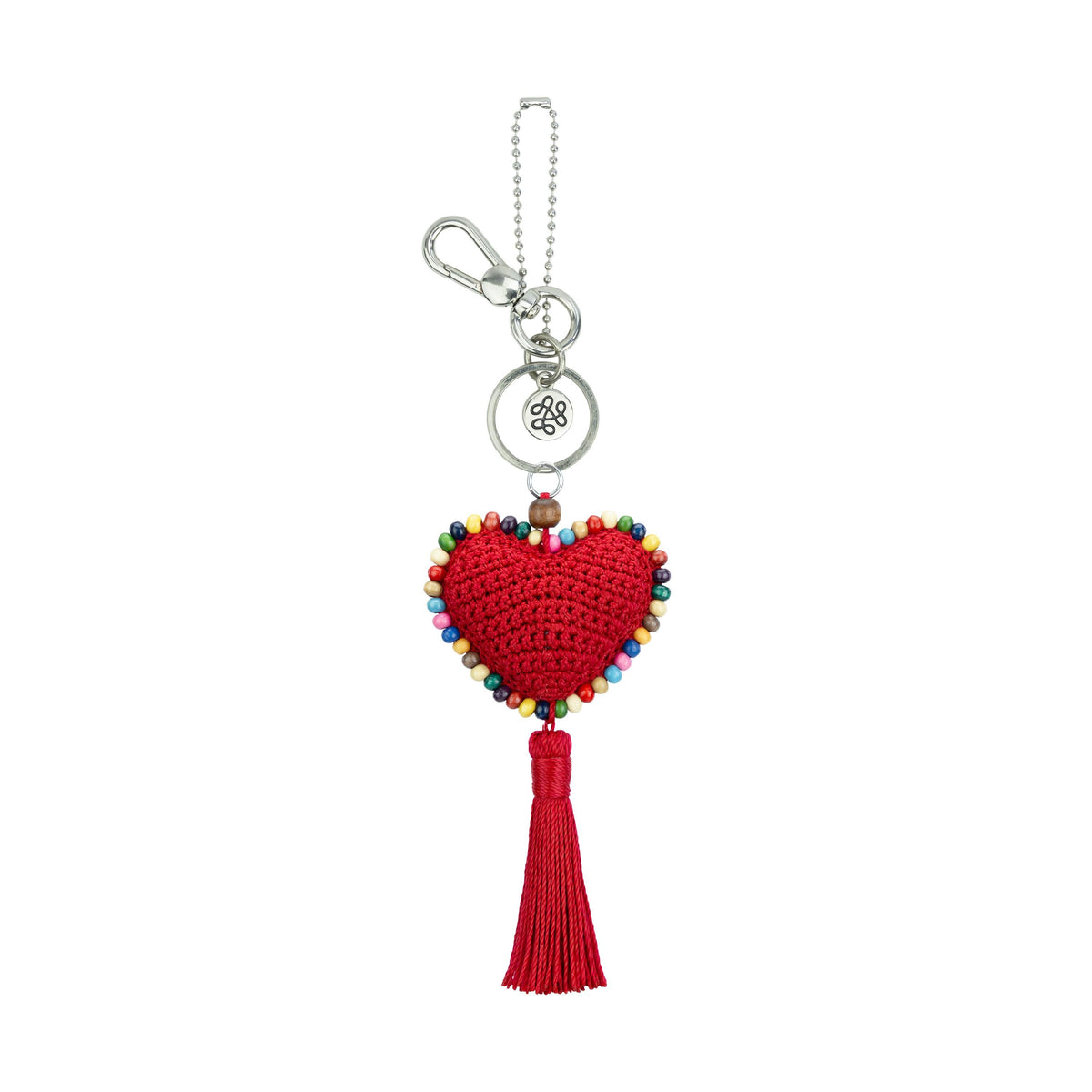 The Sak Yarnicharmz Dangle - Hand Crochet - Rocket Red Heart