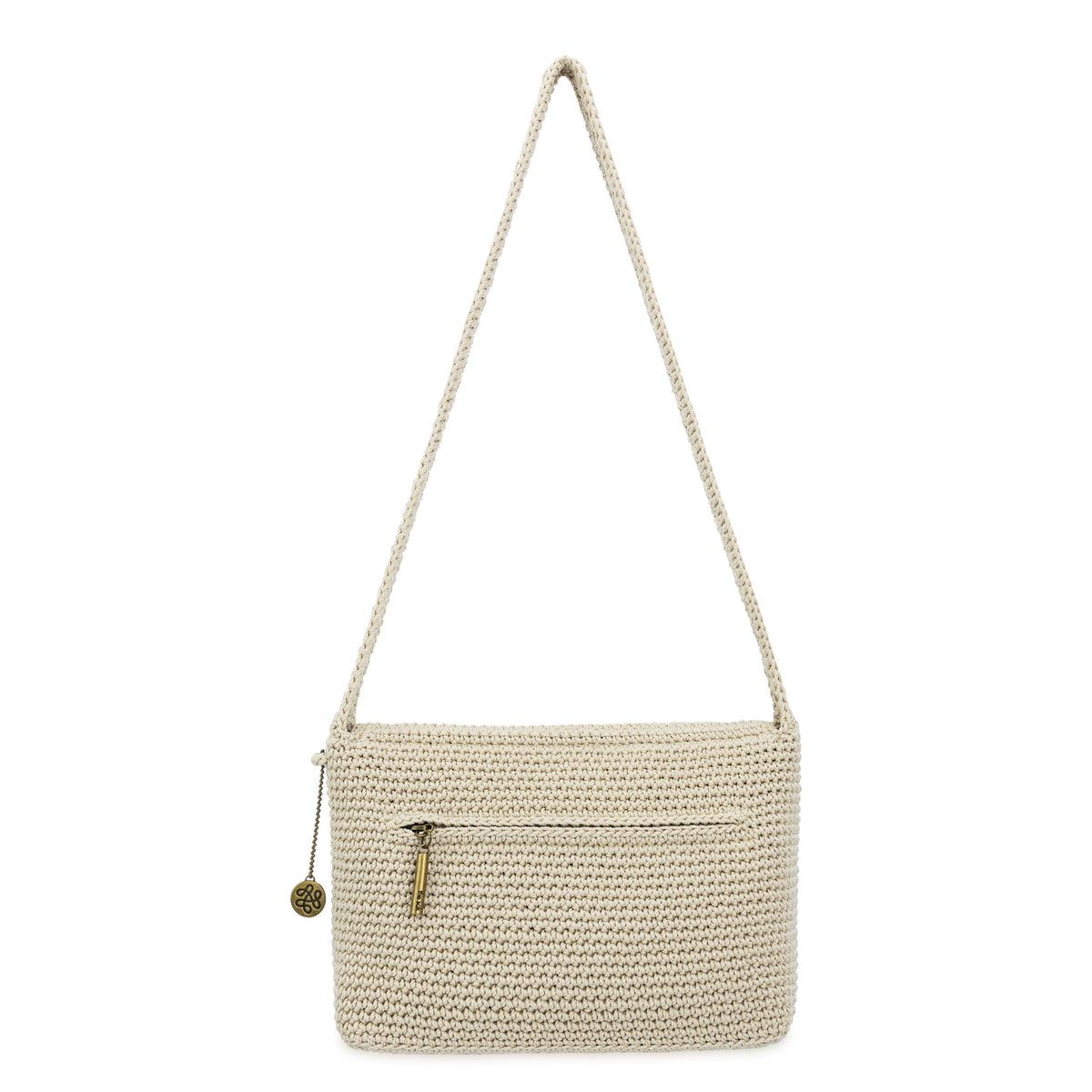 The Sak Marlow Flap Shoulder Bag - Hand Crochet - Ecru