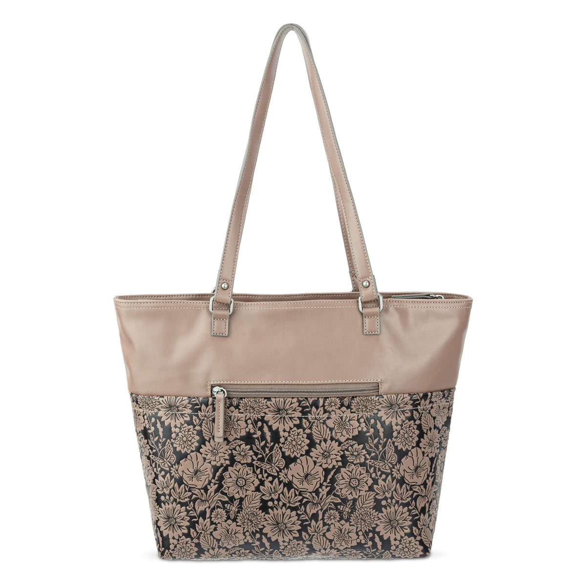 Sakroots Banyan Shoulder Tote - EcoTwill - Mushroom In Bloom Embossed