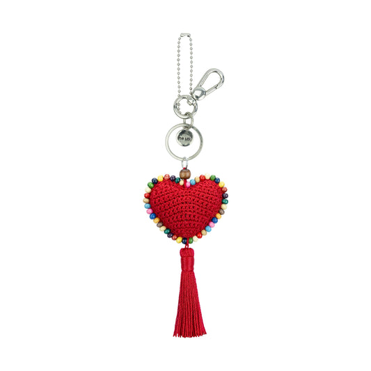 The Sak Yarnicharmz Dangle - Hand Crochet - Rocket Red Heart