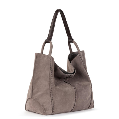 The Sak Los Feliz Large Tote - Leather - Mushroom Suede