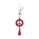 The Sak Yarnicharmz Dangle - Hand Crochet - Pinkberry Peace