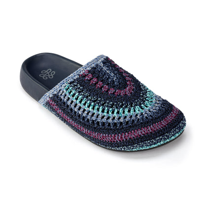 The Sak Bolinas Clog - Hand Crochet - Lapis Stripe