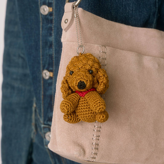 The Sak Yarnicharmz Dangle - Hand Crochet - Golden Labradoodle