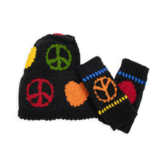 Hand Crochet - Black Peace And Love