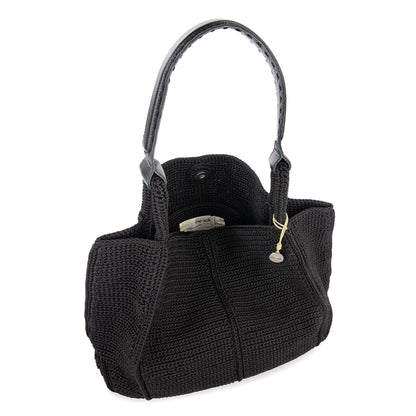 The Sak Los Feliz Large Tote - Hand Crochet - Black
