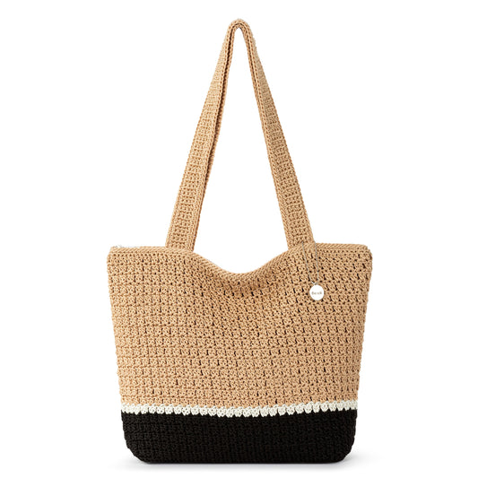 The Sak Casual Classics Tote - Hand Crochet - Bamboo Block