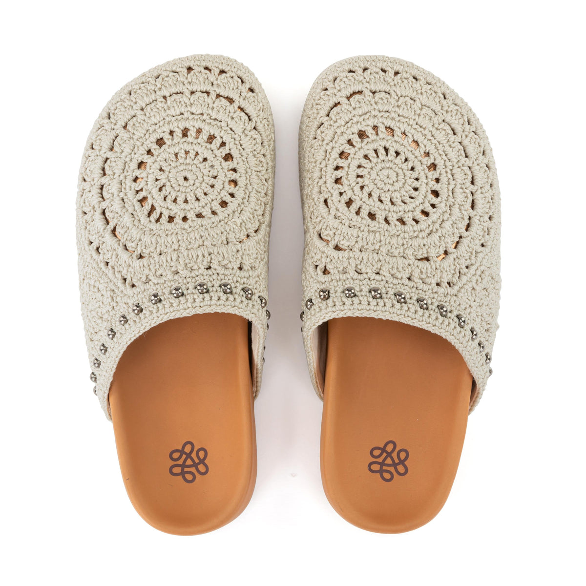 The Sak Bolinas Clog - Hand Crochet - Natural Medallion