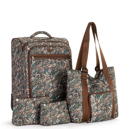 Sakroots On The Go 21" Spinner Luggage Bundle - EcoTwill - Sienna Spirit Desert