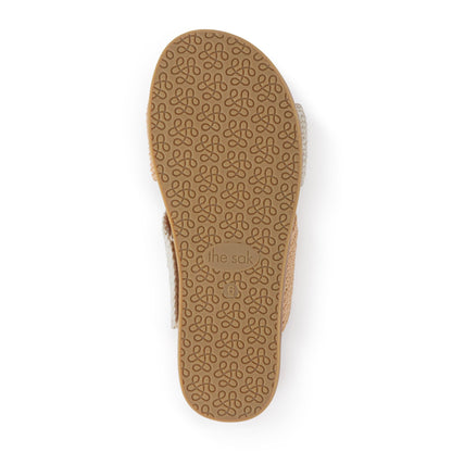 The Sak Penelope Sandal - Hand Crochet - Natural and Bamboo Block