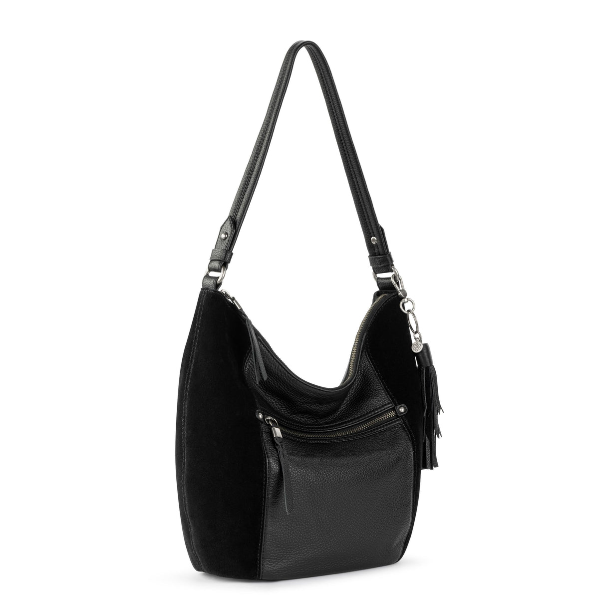 The Sak Sequoia Hobo - Leather - Black Suede Block