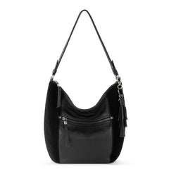 Leather - Black Suede Block