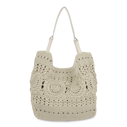 The Sak Los Feliz Large Tote - Hand Crochet - Natural Medallion