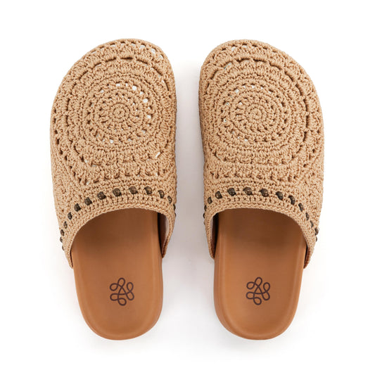 The Sak Bolinas Clog - Hand Crochet - Bamboo Medallion