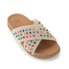 Hand Crochet - Ecru Multi Beads