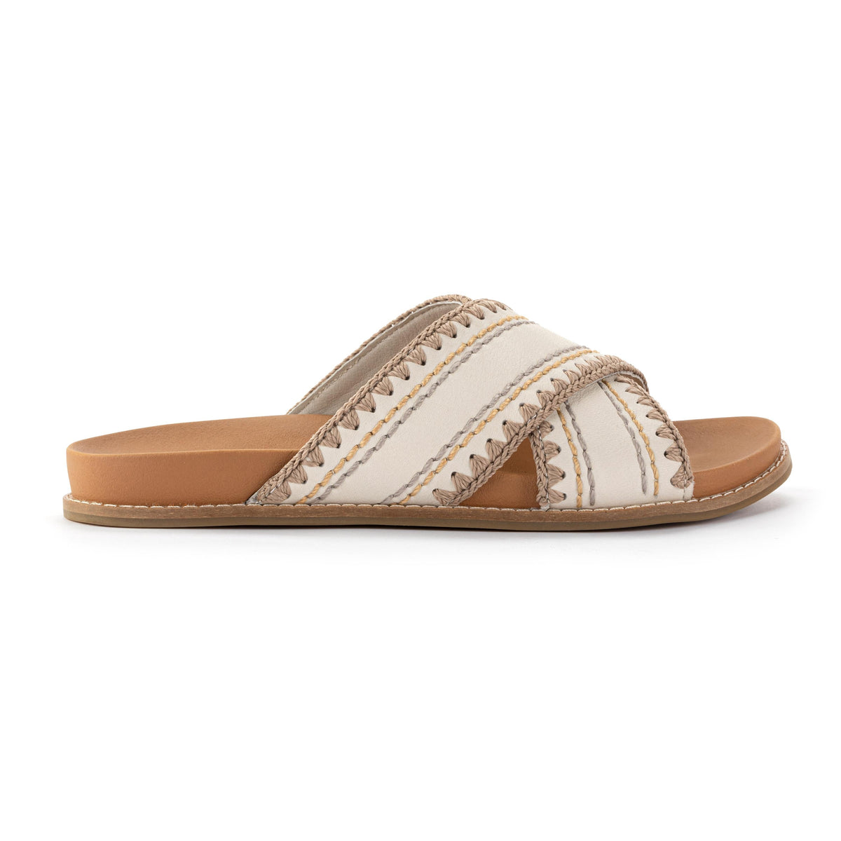 The Sak Penelope Sandal - Leather - Stone Neutral Seminyak