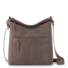 Leather - Mushroom Suede Blanket Stitch