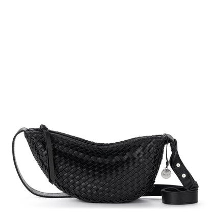 The Sak Tess Sling - Leather - Woven Black