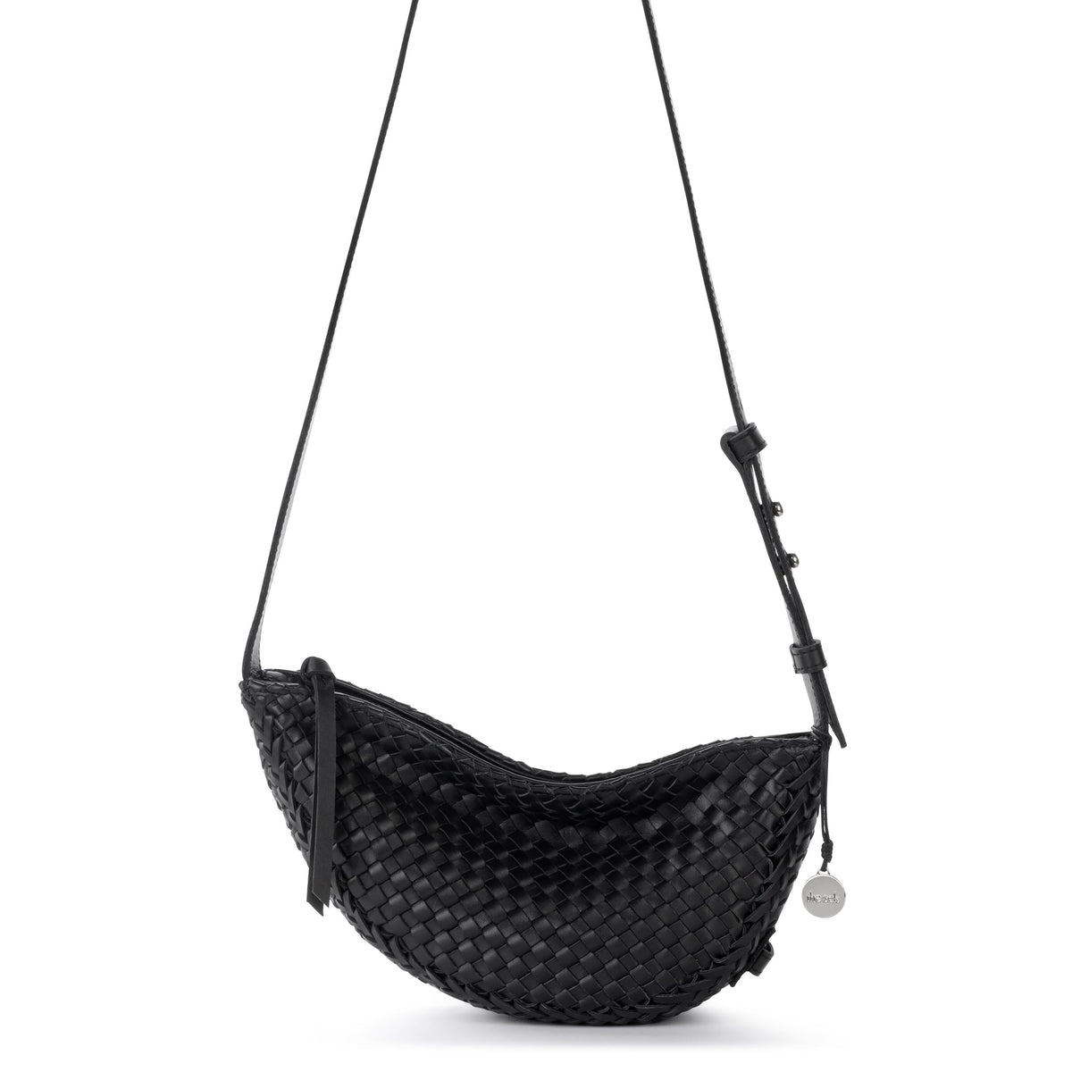 The Sak Tess Sling - Leather - Woven Black