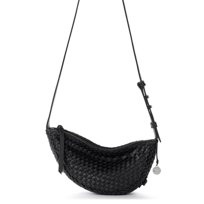 The Sak Tess Sling - Leather - Woven Black