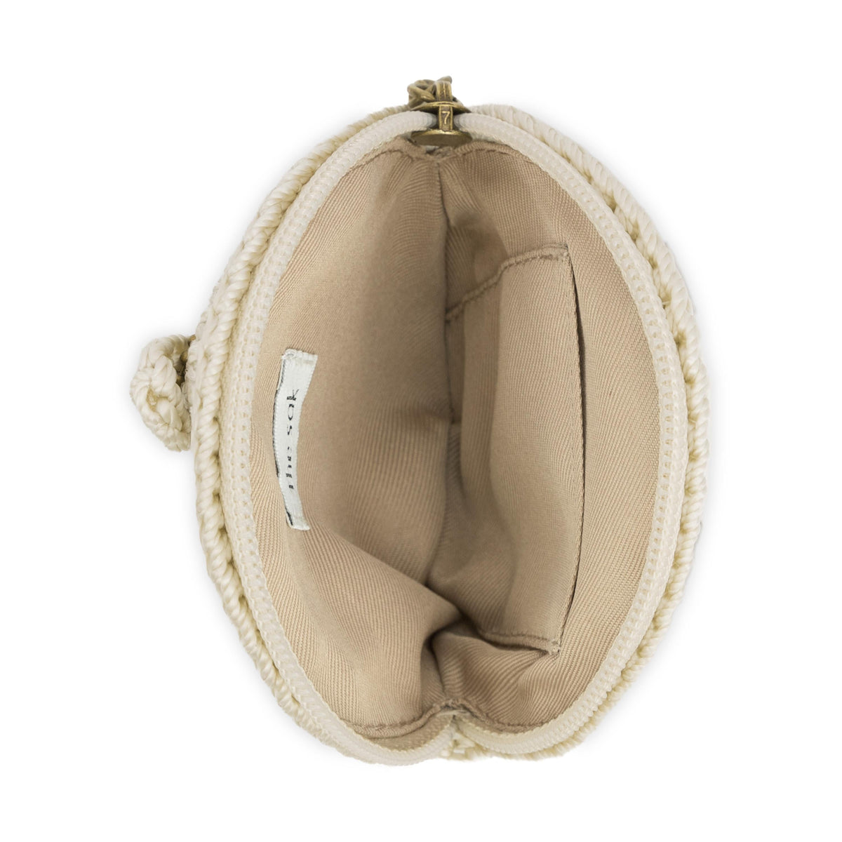 The Sak Circle Coin Pouch - Hand Crochet - Natural Clover