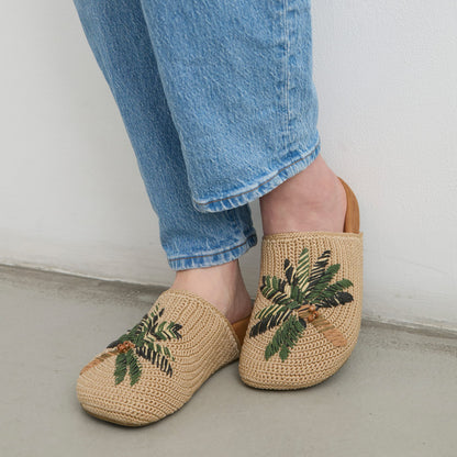 The Sak Bolinas Clog - Hand Crochet - Palm Tree