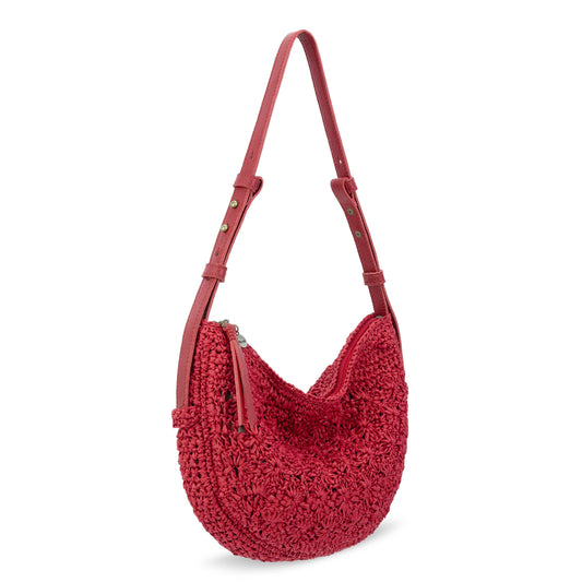The Sak Tess Shoulder Bag - Straw - Scarlet Primrose