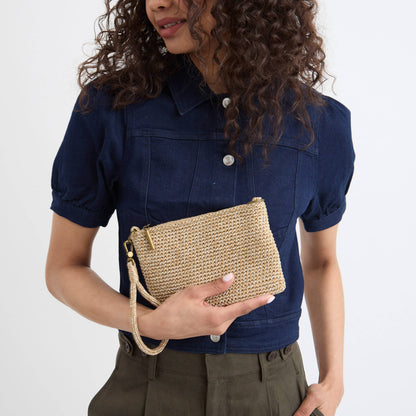 The Sak Vita Convertible Wristlet - Hand Crochet - Bamboo Static