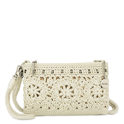 The Sak Vita Convertible Wristlet - Hand Crochet - Natural Medallion