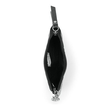 The Sak Cypress Small Card Wallet - Leather - Black Leaf Embossed