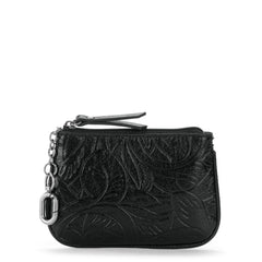 Leather - Black Leaf Embossed