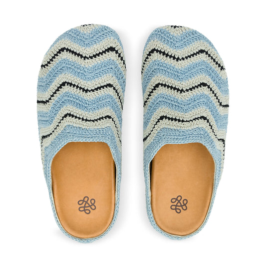 The Sak Bolinas Ripple Clog - Hand Crochet - Dream Blue Ripple