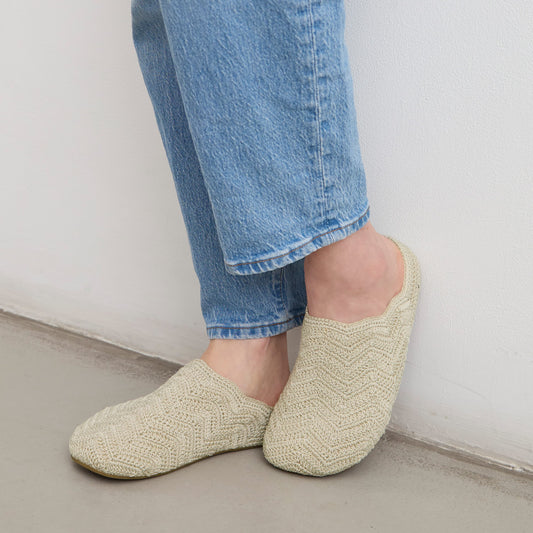 The Sak Bolinas Ripple Clog - Hand Crochet - Natural Ripple