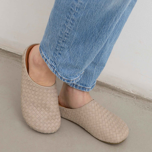 The Sak Bolinas Woven Clog - Leather - Woven Sand
