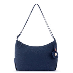 EcoTwill - Navy Flower Blossom Quilted