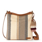 Sakroots Banyan Basic Crossbody - Straw - Tobacco Batik Woven