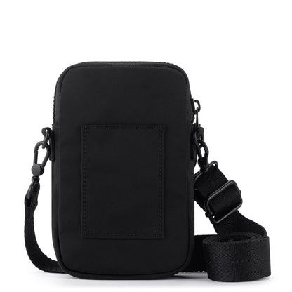 Sakroots Koa Smartphone Crossbody - EcoTwill - Black Flower Blossom Quilted