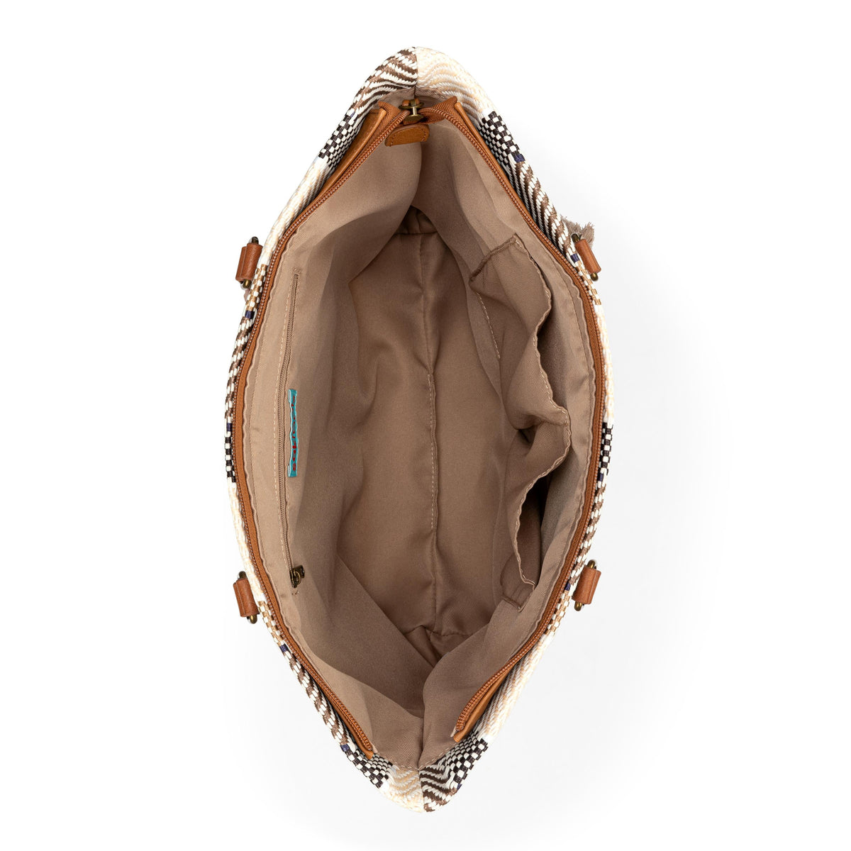 Sakroots Banyan Shoulder Tote - Straw - Tobacco Batik Woven