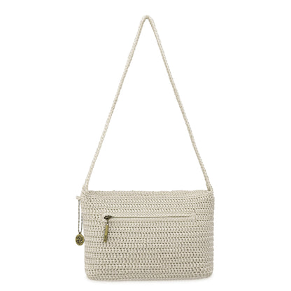 The Sak Marlow Flap Shoulder Bag - Hand Crochet - Natural Strawberries