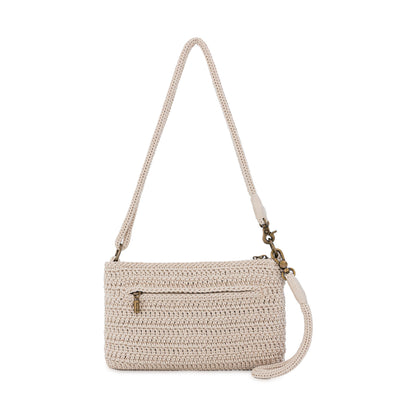 The Sak Vita Convertible Wristlet - Hand Crochet - Flower Ecru