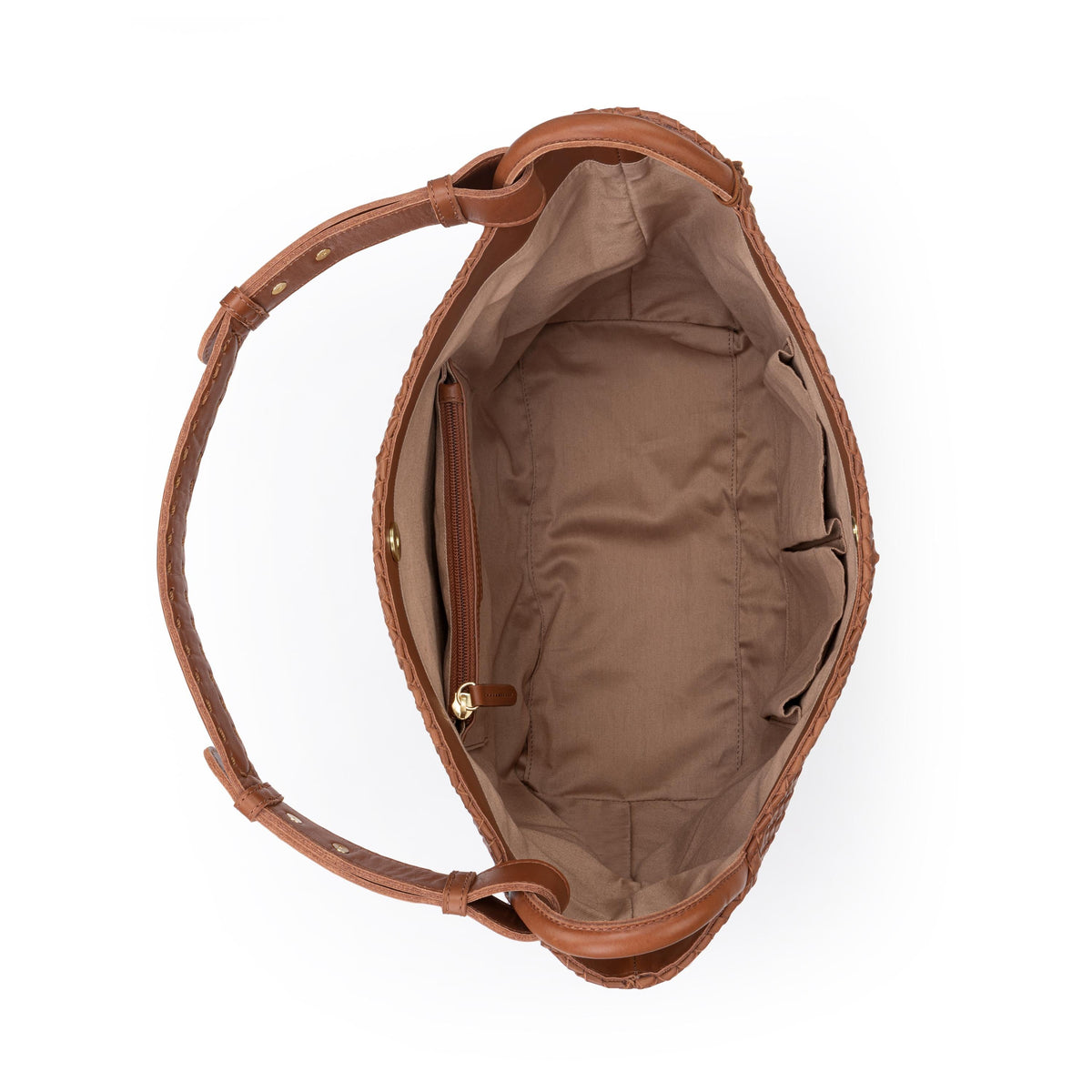 The Sak Los Feliz Medium Tote - Leather - Cognac Woven