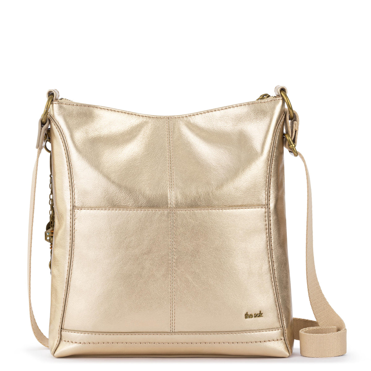 The Sak Lucia Crossbody - Leather - Light Gold