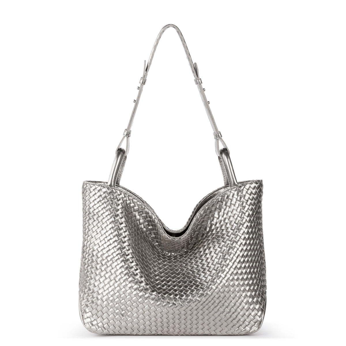 The Sak Los Feliz Medium Tote - Leather - Pyrite Woven