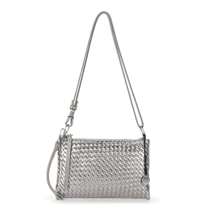 The Sak Vita Convertible Wristlet - Leather - Pyrite Woven