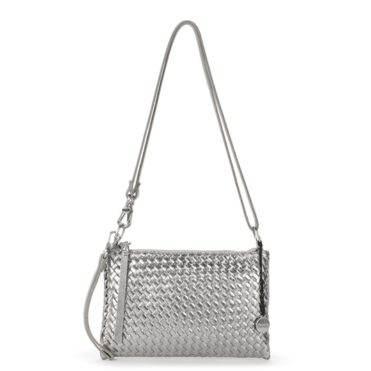 The Sak Vita Convertible Wristlet - Leather - Pyrite Woven