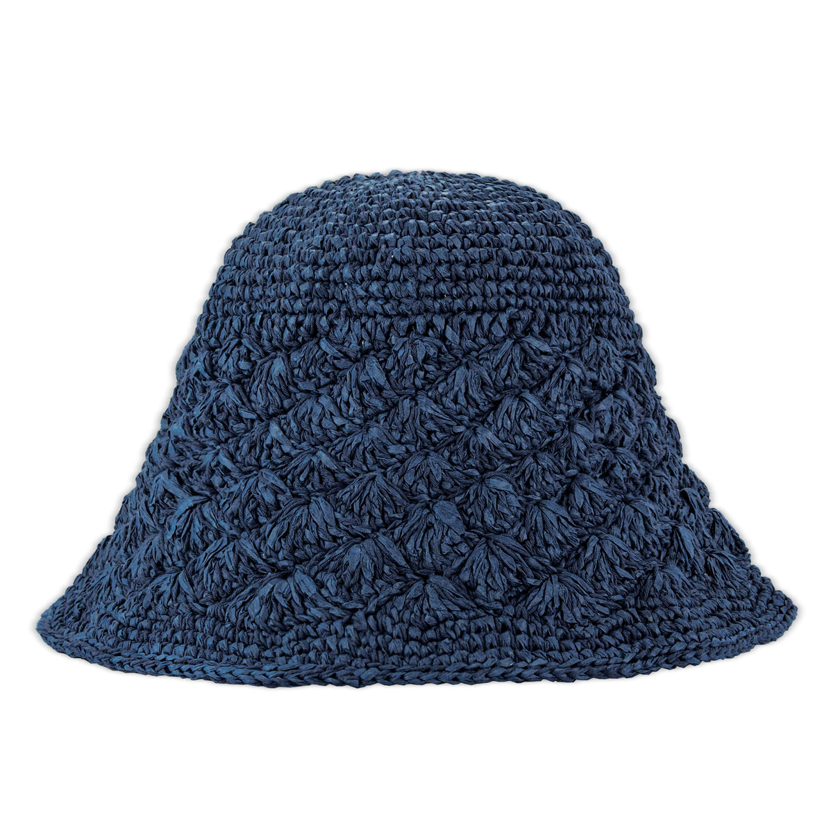 The Sak Lanie Bucket Hat - Hand Crochet - Denim Shell