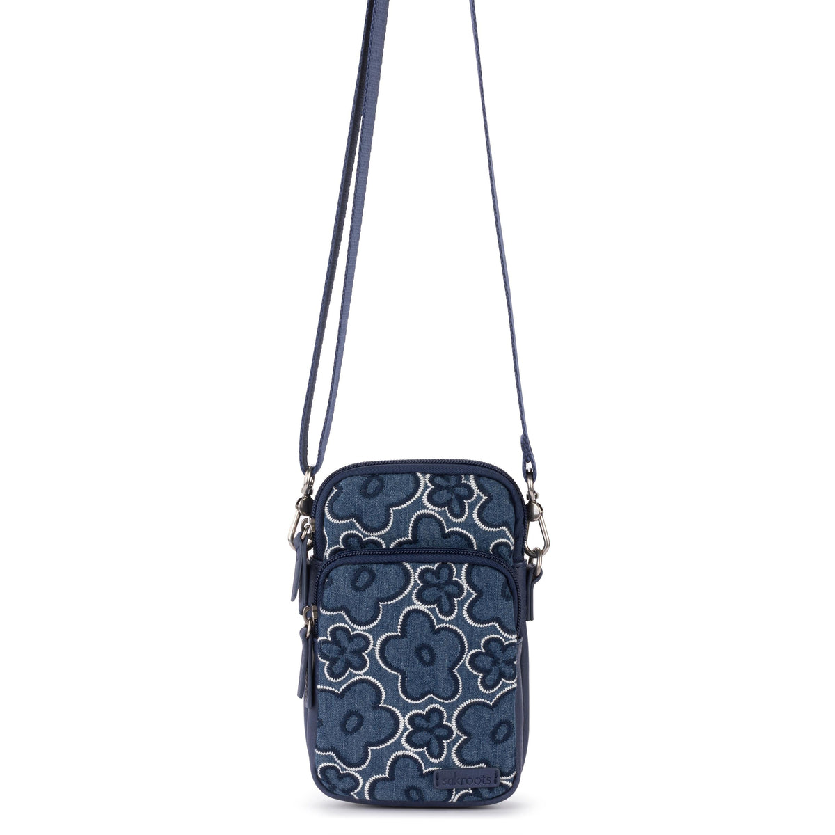 Sakroots Koa Smartphone Crossbody - Denim - Denim Retro Flower
