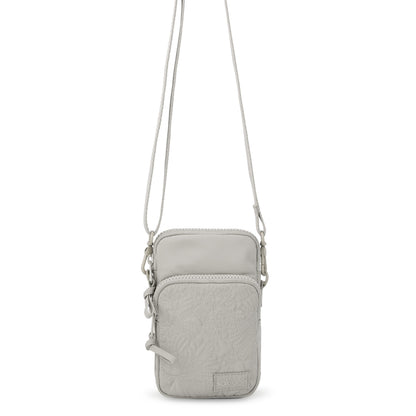 Sakroots Koa Smartphone Crossbody - EcoTwill - Pebble Flower Blossom Quilted