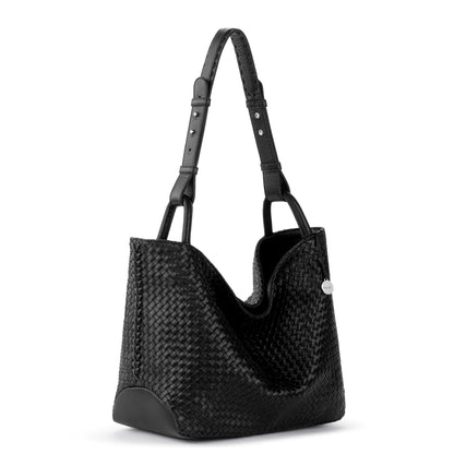 The Sak Los Feliz Medium Tote - Leather - Black Woven