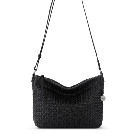 The Sak Melrose Crossbody - Leather - Black Woven